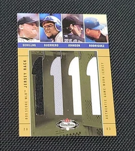 2003 Fleer Box Score SCHILLING / GUERRERO / R. JOHNSON / A RODRIGUEZ JERSEY /150 - Picture 1 of 3