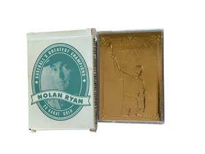 1996 Bleachers Nolan Ryan 23 Karat Gold Baseball Greatest Champions Card HOF - Picture 1 of 4