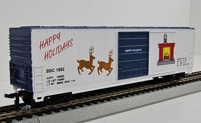 HO Bev-Bel 12011 Happy Holidays 1992 50' Evans PD Boxcar Merry Christmas NOS New - Image 1 of 4