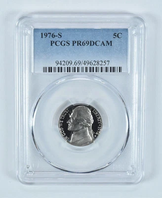 1976-S Jefferson Nickel PR69 DCAM PCGS Blue Label - Image 1 of 4