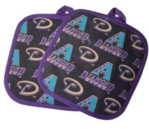 Arizona Diamondbacks Square Potholders Handmade Set of 2 NEW - Picture 1 of 2