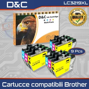 Cartucce D&C LC3219XL Compatibili Brother LC3217 per MFC-J5330DW J6930DW 9 Pcs - Foto 1 di 8