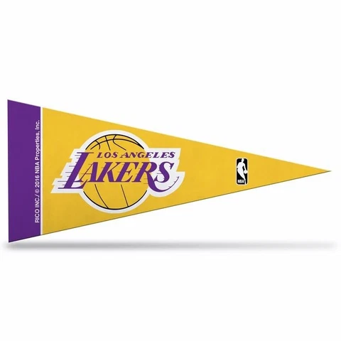 Los Angeles Lakers Mini Pennants, 4" x 9" - Licensed by Rico - Made In USA Cover