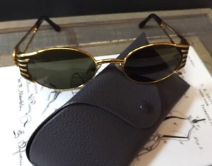 FENDI Steampunk SUNGLASSES Gold tone Coin 142 GEP/EBONY 130 Made in ITALY XLNT! - Picture 1 of 12