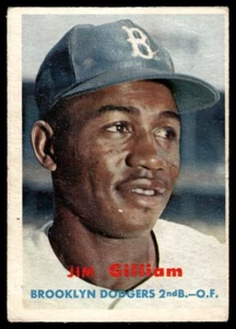 1957 Topps Jim Gilliam Brooklyn Dodgers #115 - Bild 1 von 2