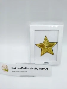 Christian Dior Star Brooch Pin Badge Gold Embroidery Accessory NEW w/Box - Picture 1 of 11