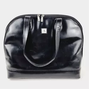 Bolso de mano Alicia Klein de cuero vegano negro para computadora portátil - Imagen 1 de 11