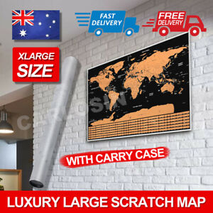 Luxury X Large Interactive Travel Atlas Decor Large Scratch Off World Map Poster