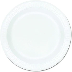 DART 9PWCR Concorde Foam Plate 9-Inch Dia White 125/Pack 4 Packs/Carton - Picture 1 of 12