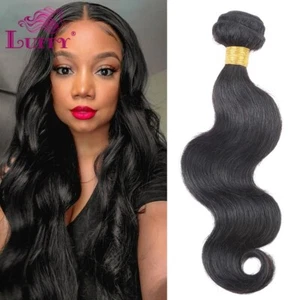 Paquetes de cabello humano con onda corporal brasileña 10A extensiones de cabello Remy tejido trama cabello - Imagen 1 de 12