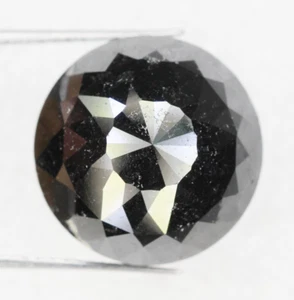 16.09 Ct Natural Loose Black Color Round Rose Cut Beautiful Engagement Diamond - Picture 1 of 12