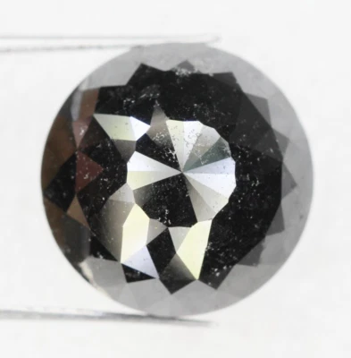 16.09 Ct Natural Loose Black Color Round Rose Cut Beautiful Engagement Diamond - Image 1 of 4