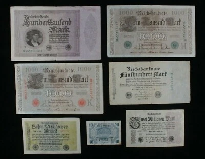 1910-1947 Germany 7-Notes Set // Empire, Weimar Republic & Allied Occupation - Image 1 of 3