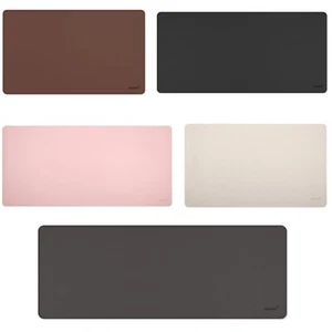 Leather Desk Mouse Pad with Stitched Edges & Non-Slip PU Mat - Various Size - Picture 1 of 20