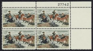 #1243 5c C.M. Russell, Plate Block [27742 UR] Mint **ANY 5=FREE SHIPPING** - Picture 1 of 1
