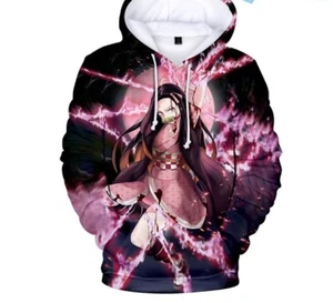 Hot Anime DEMON SLAYER Kapuze 3D-Druck Mode Hoodie Pullover Pullover Top - Bild 1 von 2