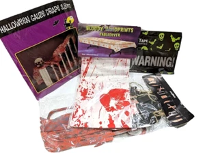 Gothic Horror blutig Halloween Spukhaus Dekoration Tischtuch Gaze Schrecken - Bild 1 von 11