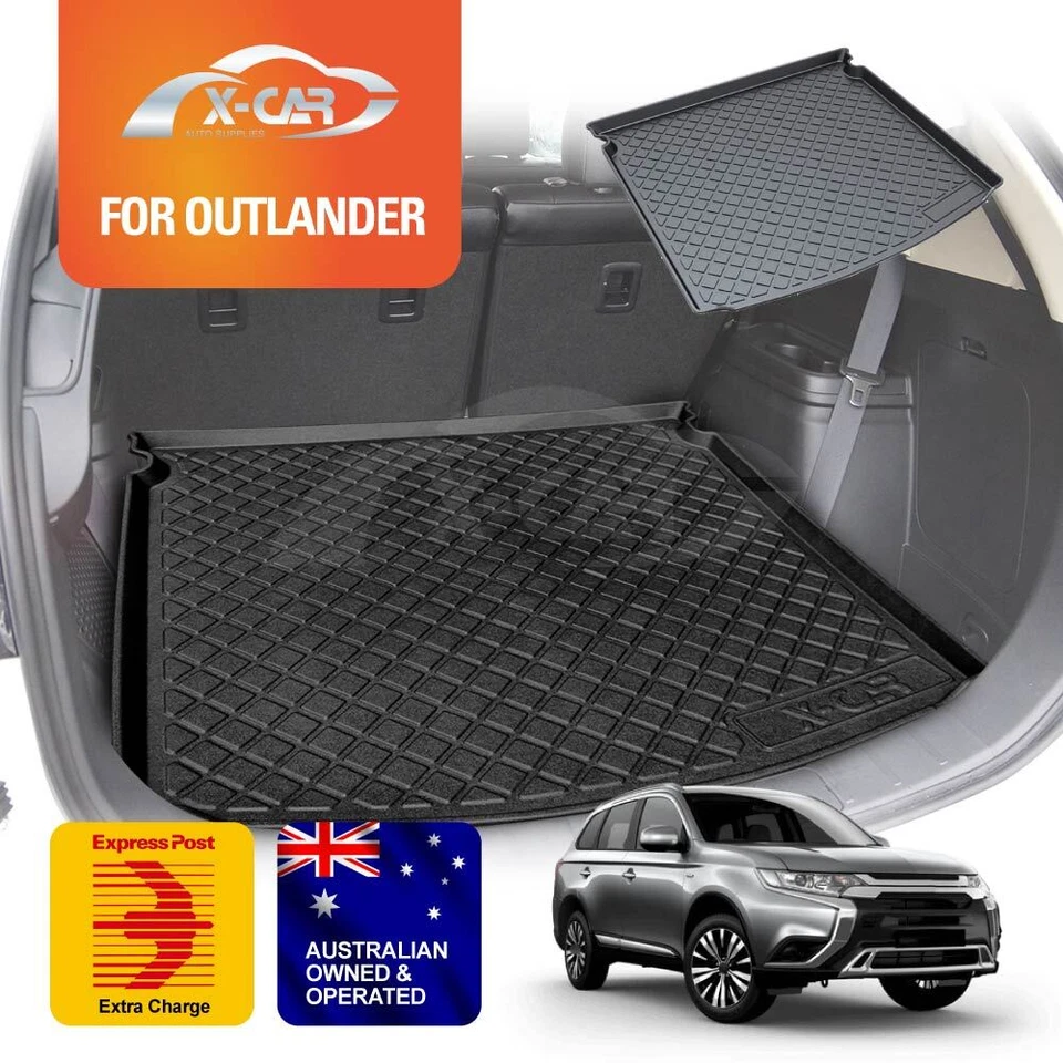 Cargo Trunk Rubber Mat Boot Liner for Mitsubishi Outlander 2012-2021 ZJ ZK ZL - image 1 of 4