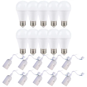 10 x LED Bulbs 11.5W = 75W E27 1070lm Daylight 6000K 10 x Socket White - Picture 1 of 3