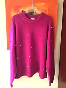 PULLOVER MIT STRASS STEINEN GR 44 - Bild 1 von 5