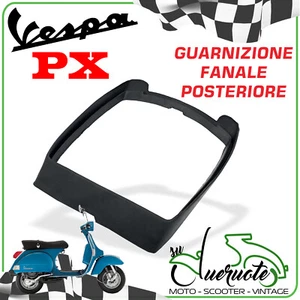 FANALE POSTERIORE VESPA PX 125 150 200 PE GUARNIZIONE GEMMA VETRO FARO STOP LUCE - Foto 1 di 1