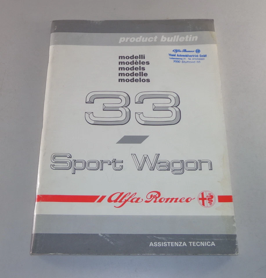 Boletín de Producto / Introducción Alfa Romeo 33 TD Sport Wagon 1.5 St. 1989 Foto 1 de 1