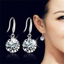Women Crystal Rhinestone Diamante Dangle Drop Earrings Hook Jewelry R
