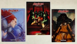 PROMO CARD SET: RED SONJA SHE-DEVIL (Dynamite 2020) 3 Dealer APPLECARDS - Picture 1 of 3