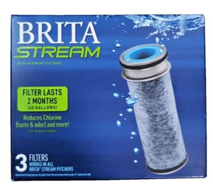 Brita Stream Brocca Filtro Acqua - Grigio, Confezione da 3, Cartucce Nuove OB05 2019 - Foto 1 di 4