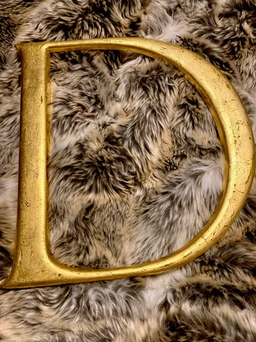 Vintage Reclaimed Large Gold Letter ‘D’ ex Pub/Shop Architectural Salvage Cover