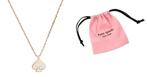 Kate Spade Rose Gold Everyday Spade Pave Mini Pendant Necklace - Picture 1 of 5