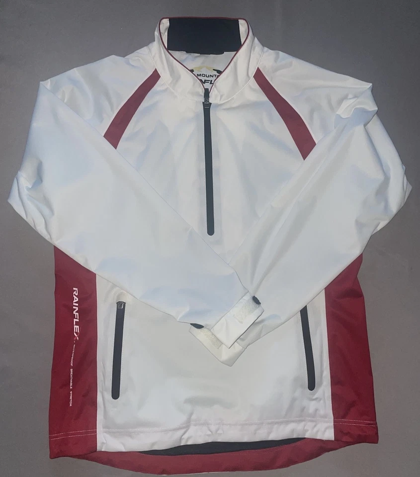 Sun Mountain RainFlex Womens Medium White Waterproof Long Sleeve 1/4 Zip Jacket - Изображение 1 из 4
