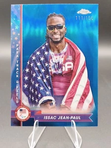2024 Topps Chrome U.S. Olympic Paralympic ISSAC JEAN-PAUL Blue Refractor /150 - Picture 1 of 2