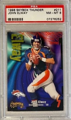 Skybox Thunder #211 1998 John Elway PSA 8 POP 1 (sin otros calificados) Foto 1 de 2