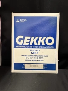 GEKKO MITSUBISHI Black & White Glossy 8 X 10 ~ 20 Sheets MD-F Enlarging Paper - Picture 1 of 6