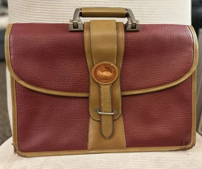 Dooney and Bourke VINTAGE all weather leather red briefcase messenger bag (men) - Image 1 of 4