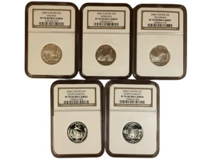 2006-S Silver - NGC PF70 ULTRA CAMEO ~ Proof 5 Coin Statehood Quarter Set - Picture 1 of 5