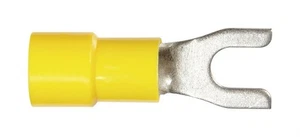 Jandorf 60998 Yellow Copper Vinyl Insulation #8 Stud Spade Terminal 22 to 10 AWG - Picture 1 of 2