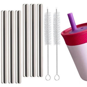 8 Pcs Stainless Steel Straw Replacement for Owala Kids 12oz 15oz Tumbler Stra... - Bild 1 von 6