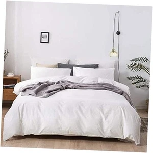 White King Size Comforter Set 3 Pcs, All Season Soft Microfiber Down - Picture 1 of 6