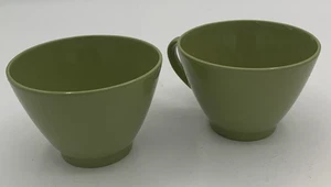 2 tazas de melamina Lenotex verde vintage Lenox Ware - Imagen 1 de 5