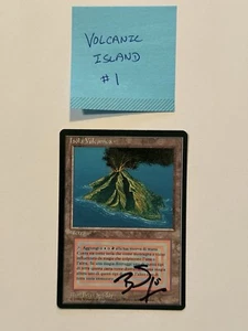 MTG FBB Volcanic Island - Italian Dual Land Signed - Picture 1 of 3