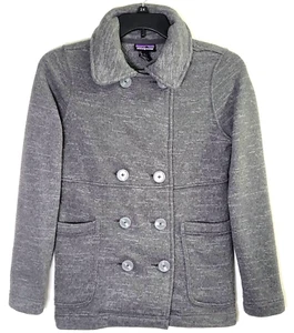 Patagonia Better Sweater Double Breasted Peacoat Jacket Damen Gr. SMALL GRAU - Bild 1 von 13