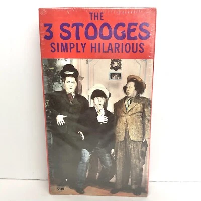 The 3 Stooges Simply Hilarious VHS 1985 Black White Good times Home Video SEALED - Image 1 of 4