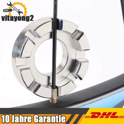 8 Wege Speichenschlüssel Fahrrad Felgen Würstenwerkzeug MTB Speichenspanner - Bild 1 von 4