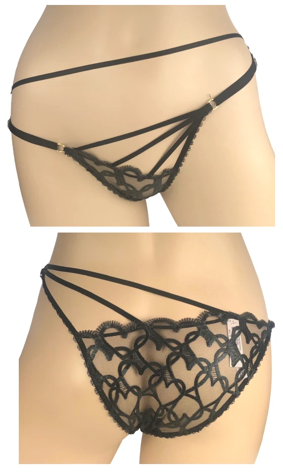 VICTORIA'S SECRET SHIMMER HEART EMBOIDERED STRING BIKINI PANTY XS S M L XL NWT - Image 1 of 1