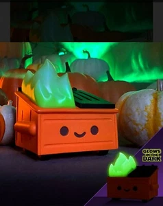 Dumpster Fire Magic Pumpkin Glow-in-the-Dark Vinyl Figure EE Exclusive. - Picture 1 of 6