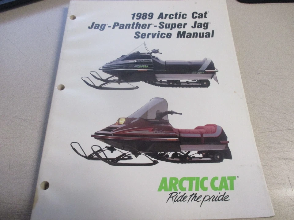 Arctic Cat Factory Service Repair Shop Manual 89 Jag-Panther-Super Jag 2254-496 - Image 1 of 4