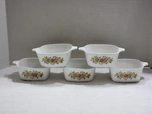 5 VINTAGE CORNING WARE P-43-B SPICE OF LIFE 2 3/4 CUP INDIVIDUAL CASSEROLE DISH - Picture 1 of 5