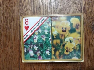 Hallmark Bridge Playing Cards Pansy Patch Sealed Double Deck Plastic Coated Case - Picture 1 of 5
